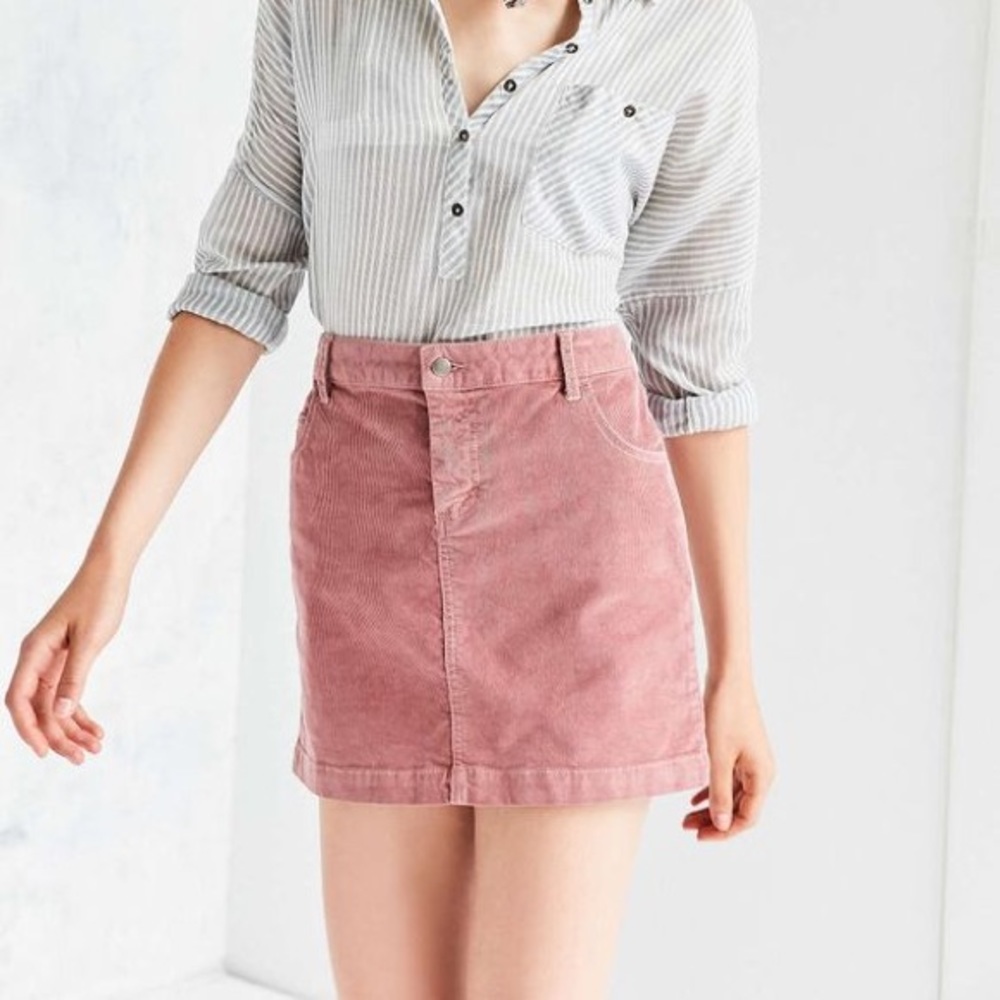SOLD BDG Sybale Pink Corduroy Mini Skirt